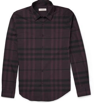 burberry london slim fit shirt|Burberry check flannel shirt.